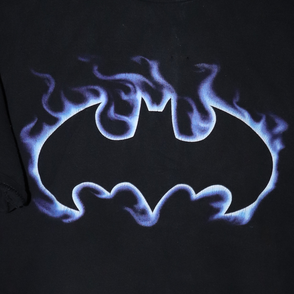 Batman Smokey neon logo DC Comics Hero Shirt L